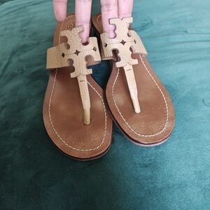 Tory Burch Beige Leather Sandals